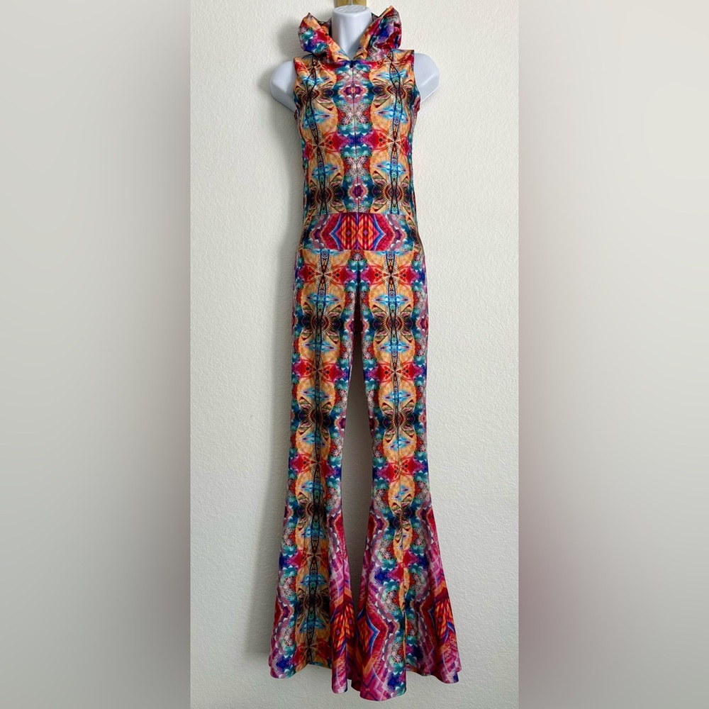 Warrior Within Designs One Piece Hooded Jumpsuit Psychadelic Festival EDC XS
